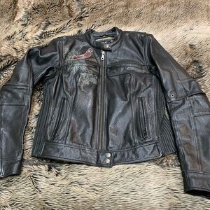 Harley Davidson Womens limited edition Leather Jacket Size M EVANGELINE